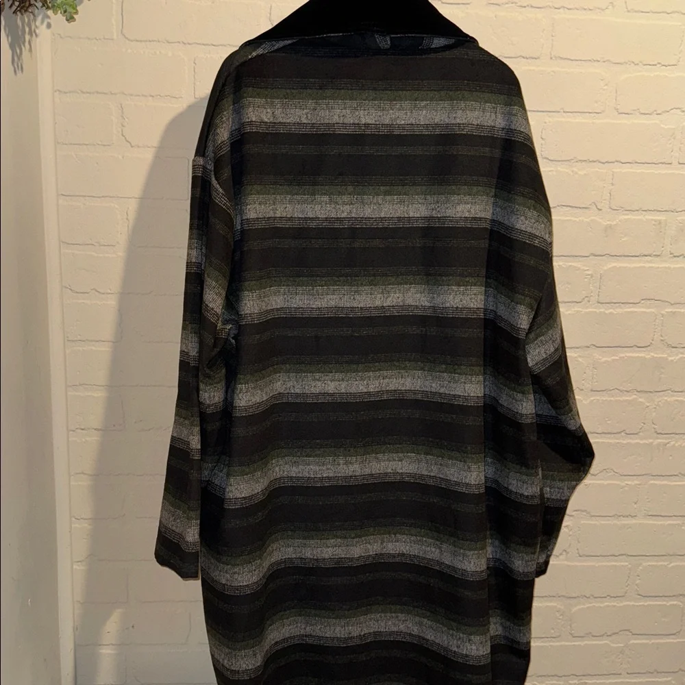 Urban Outfitters jacket long trench velvet wool open front medium NEW